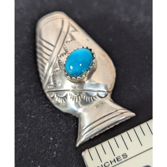 Sterling Silver small Pin/BroochSleeping Beauty bezel set stone - Picture 5 of 7